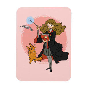 Hermione und Crookshanks Wingardium Leviosa Magnet