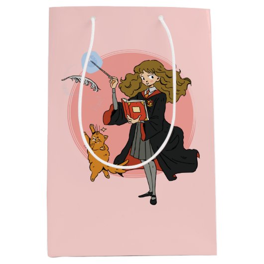 Hermione und Crookshanks Wingardium Leviosa Mittlere Geschenktüte (Vorderseite)