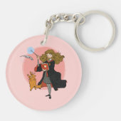 Hermione und Crookshanks Wingardium Leviosa Schlüsselanhänger (Rückseite)