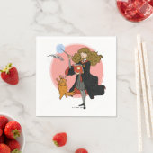 Hermione und Crookshanks Wingardium Leviosa Serviette (Beispiel)