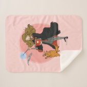 Hermione und Crookshanks Wingardium Leviosa Sherpadecke (Vorderseite (Horizontal))