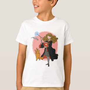 Hermione und Crookshanks Wingardium Leviosa T-Shirt