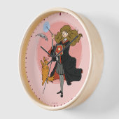 Hermione und Crookshanks Wingardium Leviosa Uhr (Winkel)