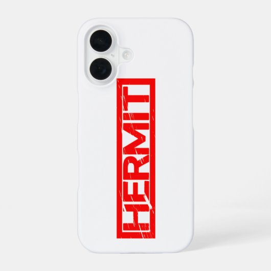 Hermit-Briefmarke iPhone 16 Hülle (Rückseite)