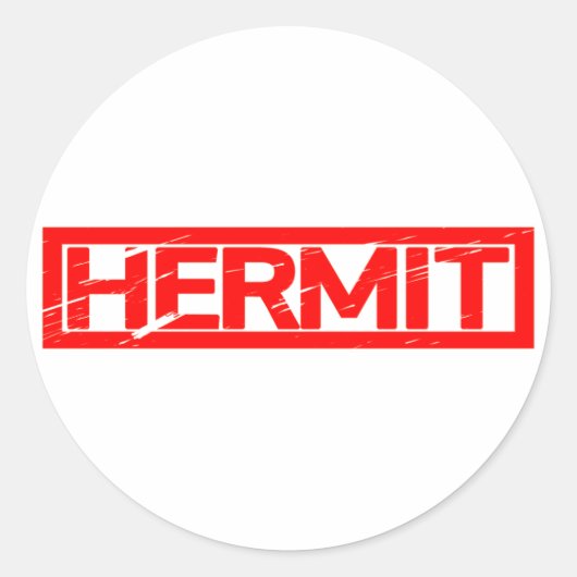Hermit-Briefmarke Runder Aufkleber (Vorderseite)