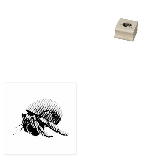 Hermit Crab Briefmarke Gummistempel (Stempel)