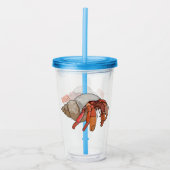 Hermit Crab Cartoon Illustration Acryltrinkbecher (Vorderseite)