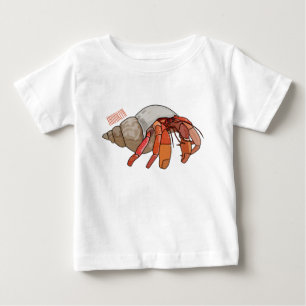 Hermit Crab Cartoon Illustration Baby T-shirt