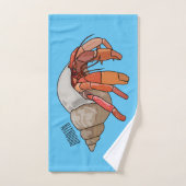 Hermit Crab Cartoon Illustration Badhandtuch Set (Handtuch)