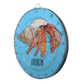 Hermit Crab Cartoon Illustration Dartscheibe (Vorderseite rechts)