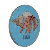 Hermit Crab Cartoon Illustration Dartscheibe (Vorderseite Links)