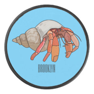 Hermit Crab Cartoon Illustration Eishockey Puck