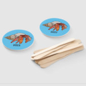 Hermit Crab Cartoon Illustration Fächer (Non-assembled)