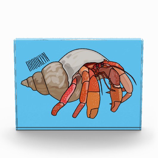 Hermit Crab Cartoon Illustration Fotoblock (Vorderseite)