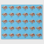 Hermit Crab Cartoon Illustration Geschenkpapier (Flach)