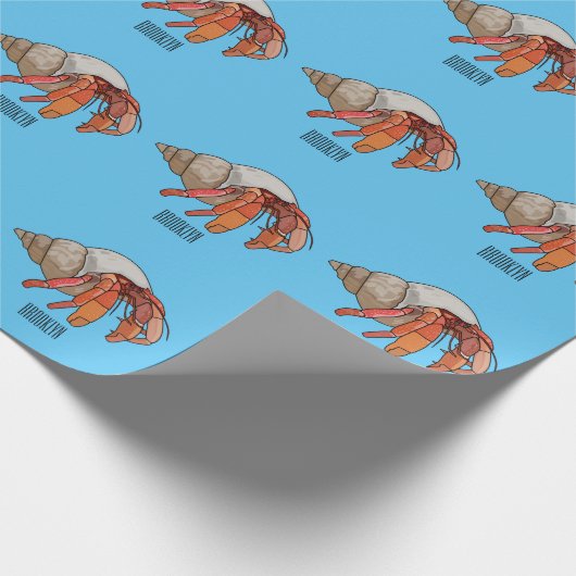 Hermit Crab Cartoon Illustration Geschenkpapier (Ecke)