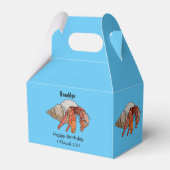 Hermit Crab Cartoon Illustration Geschenkschachtel (Rückseite)
