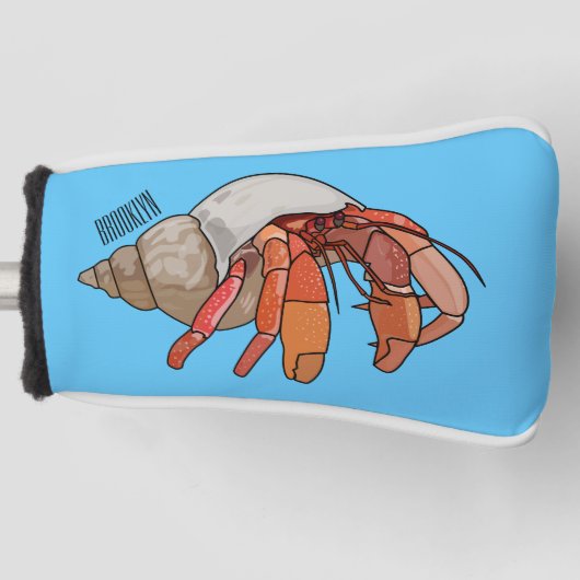 Hermit Crab Cartoon Illustration Golf Headcover (Vorderseite)