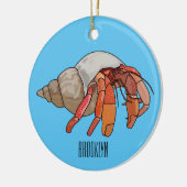 Hermit Crab Cartoon Illustration Keramik Ornament (Links)