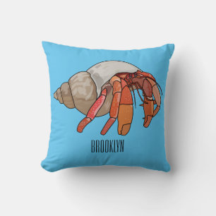 Hermit Crab Cartoon Illustration Kissen