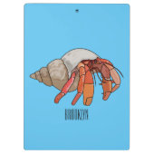 Hermit Crab Cartoon Illustration Klemmbrett (Rückseite)