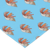Hermit Crab Cartoon Illustration Kurzer Tischläufer (Ecke)