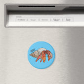 Hermit Crab Cartoon Illustration Magnet (In Situ (Geschirrspüler))