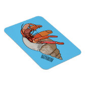Hermit Crab Cartoon Illustration Magnet (Rechte Seite)