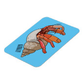 Hermit Crab Cartoon Illustration Magnet (Linke Seite)
