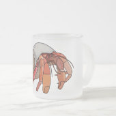 Hermit Crab Cartoon Illustration Mattglastasse (VorderseiteRechts)