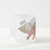 Hermit Crab Cartoon Illustration Mattglastasse (Vorderseite Links)