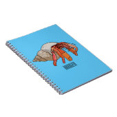 Hermit Crab Cartoon Illustration Notizblock (Rechte Seite)