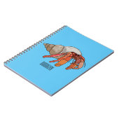Hermit Crab Cartoon Illustration Notizblock (Linke Seite)