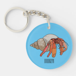 Hermit Crab Cartoon Illustration Schlüsselanhänger