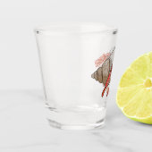 Hermit Crab Cartoon Illustration Schnapsglas (Links)