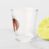 Hermit Crab Cartoon Illustration Schnapsglas (Rechts)