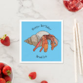 Hermit Crab Cartoon Illustration Serviette (Beispiel)