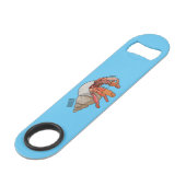 Hermit Crab Cartoon Illustration Speed Flaschenöffner (Vorderseite Schrägansicht)