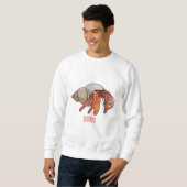 Hermit Crab Cartoon Illustration Sweatshirt (Vorne ganz)