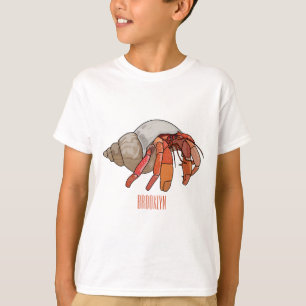 Hermit Crab Cartoon Illustration T-Shirt