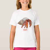 Hermit Crab Cartoon Illustration T-Shirt (Vorderseite)