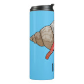 Hermit Crab Cartoon Illustration Thermosbecher (Nach links gedreht)