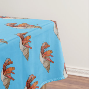 Hermit Crab Cartoon Illustration Tischdecke