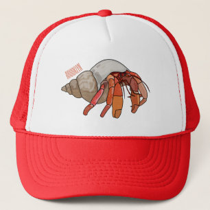 Hermit Crab Cartoon Illustration Truckerkappe