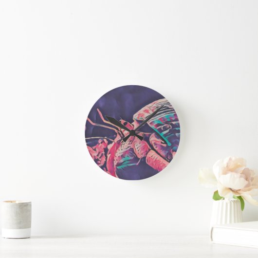 Hermit Crab Clock Runde Wanduhr (Zuhause)