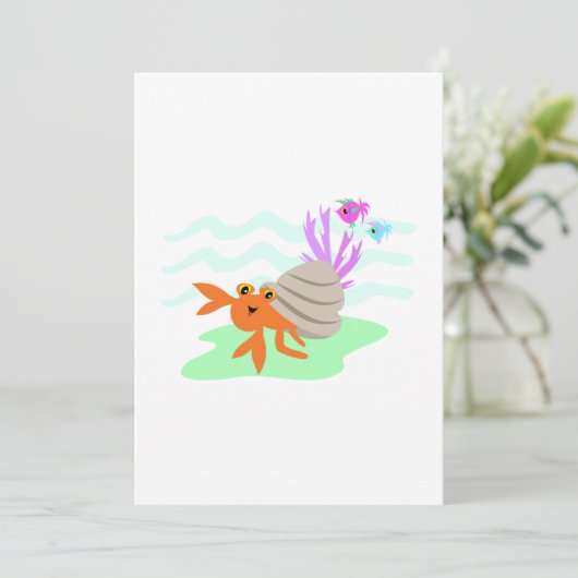 Hermit Crab Einladung (Stehend Vorderseite)