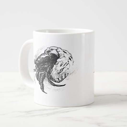 Hermit Crab in Black Jumbo-Tasse (Vorderseite Links)