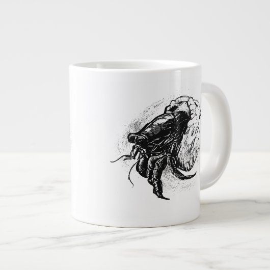 Hermit Crab in Black Jumbo-Tasse (Vorderseite Rechts)