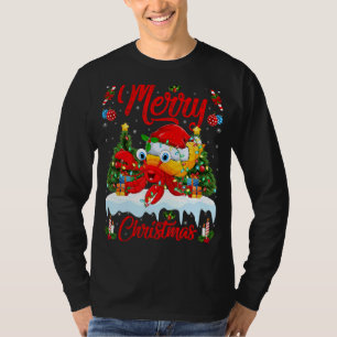 Hermit Crab Lights Xmas Tree Santa Hermit Crab Chr T-Shirt