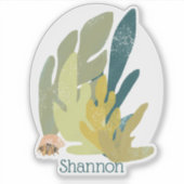 Hermit Crab mit Namen Aufkleber (Vorderseite)
